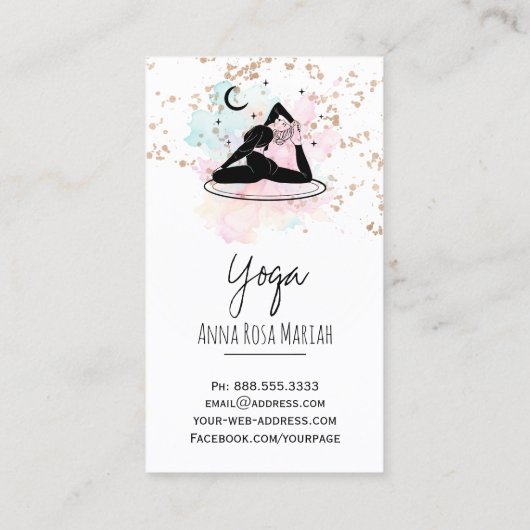 *~* QR AP33 Rainbow Spiritual Yoga Moon 名刺 (裏面)