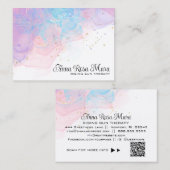 *~* QR AP46 Etherealマジカルエレガントグリッターロゴ 名刺 (正面/裏面)