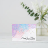 *~* QR AP46 Etherealマジカルエレガントグリッターロゴ 名刺 (スタンド正面)