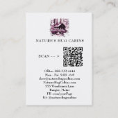 *~* QR AP49キャビン素朴コテージロッジ 名刺 (裏面)
