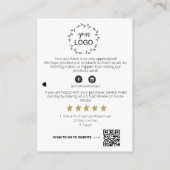 *~* QR AP8ロゴコズミッククリスタルレビューありがとうございました エンクロージャーカード (裏面)