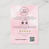 *~* QR -AP8 COSMIC DRIPありがとうロゴレビュー エンクロージャーカード (裏面)