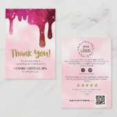 *~* QR -AP8 COSMIC DRIPありがとうロゴレビュー エンクロージャーカード (正面/裏面)