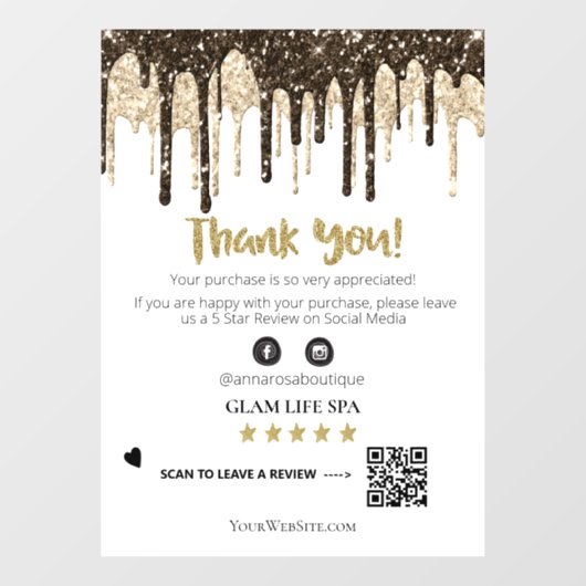 *～* QR AP8 GLAMドリップを確認します。感謝 ウィンドウサイン (シート)