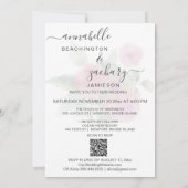 *～* QR AR12フローラダマスクRSVPバラ結婚のInvita 招待状 (裏面)