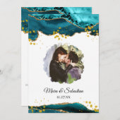 *~* QR AR13 PHOTO RSVP AGATE 結婚's 招待状 (正面/裏面)