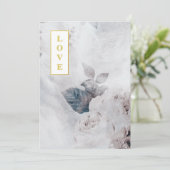 *~ QR AR26 LOVEブーケRSVPヴィンテージウェディング 招待状 (スタンド正面)