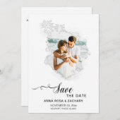 *~* QR AR6フォトウェディングで日付を保存 招待状 (正面/裏面)