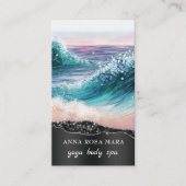 *~* QR AR7航海のビーチ砂波海アート海 名刺 (正面)