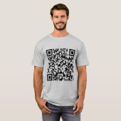 Qr- c0deグレーメンズティー tシャツ (正面フル)