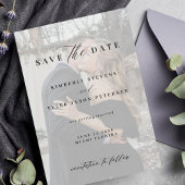 QR CODEフォトオーバーレイエレガントモダン結婚の セーブザデート