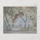 QR CODE予算の写真エレガント結婚式の日付を保存 (正面)