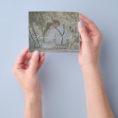 QR CODE予算の写真エレガント結婚式の日付を保存 チラシ (手)