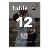 QR CODE共有愛モダン写真結婚の テーブルナンバー (正面)