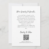 QR-Code、アンパサンドモダン、スクリプトフォント、1枚の写真 サンキューカード (裏面)