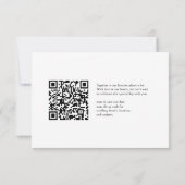 Qr Code ミニマリスト横型 ウェディングフォト セーブザデート (裏面)