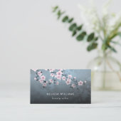 Qr Code | 桜 ダークフラワー 名刺 (スタンド正面)