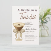 QR Code A Bride in a Tini Bit Bridal Shower 招待状 (スタンド正面)