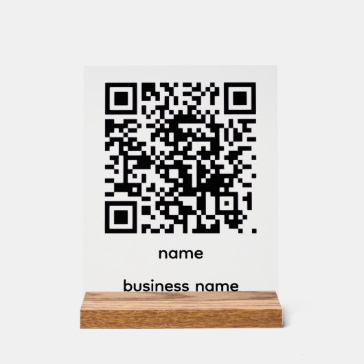 QR Code Acrylic Sign アクリルサイン (正面)