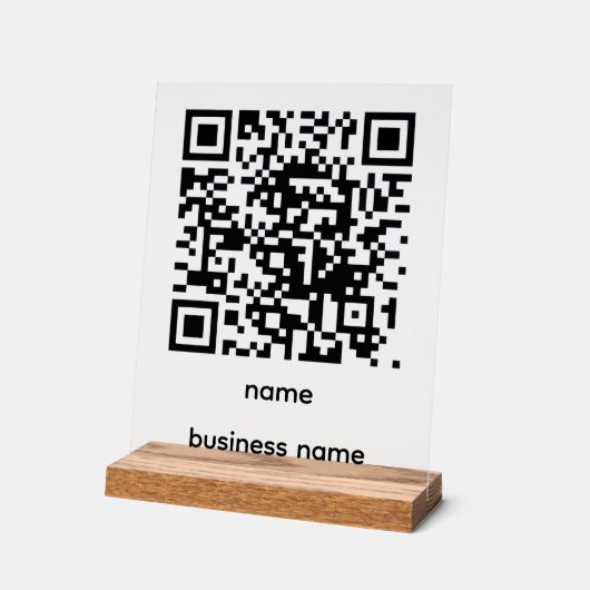QR Code Acrylic Sign アクリルサイン (傾斜)