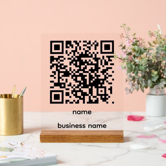 QR Code Acrylic Sign アクリルサイン (ウェディング)