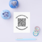 QR Code and Custom Text Professional Personalized チラシ (シングル)
