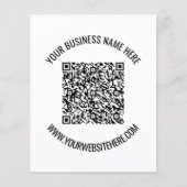 QR Code and Custom Text Professional Personalized チラシ (正面)