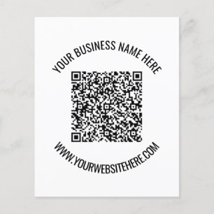 QR Code and Custom Text Professional Personalized チラシ