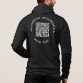 QR Code and Custom Text Your Promotional Hoodie パーカ (裏面)