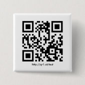 QR Code Anstecknadel quadratisch 缶バッジ (正面)