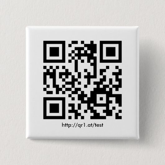 QR Code Anstecknadel quadratisch 缶バッジ (正面)