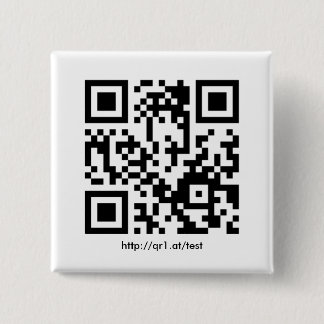QR Code Anstecknadel quadratisch 缶バッジ