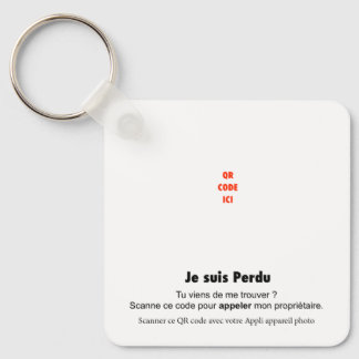 QR Code Anti-Perte Pour Clés, Animaux & Enfants キーホルダー