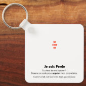 QR Code Anti-Perte Pour Clés, Animaux & Enfants キーホルダー (正面)