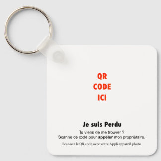 QR Code Anti-Perte Pour Clés, Animaux & Enfants キーホルダー