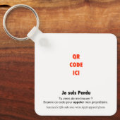 QR Code Anti-Perte Pour Clés, Animaux & Enfants キーホルダー (正面)