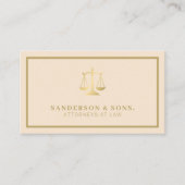 QR code attorney lawyer professional gold beige 名刺 (正面)