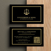 QR code attorney lawyer professional gold black 名刺