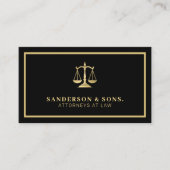 QR code attorney lawyer professional gold black 名刺 (正面)