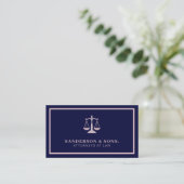 QR code attorney lawyer professional rosegold navy 名刺 (スタンド正面)