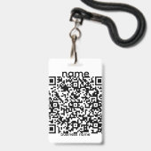 QR Code Badge バッジ (正面（ネックストラップ付）)