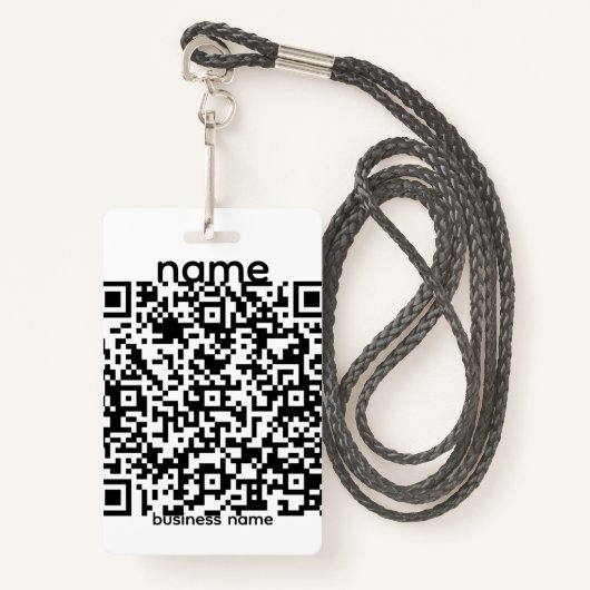 QR Code Badge バッジ (正面ランヤード)