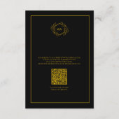QR Code Black and Gold  Enclosure Card Details エンクロージャーカード (裏面)