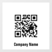 QR Code Black and White Business Template  ウィンドウサイン (シート)