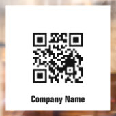 QR Code Black and White Business Template  ウィンドウサイン (シート2)