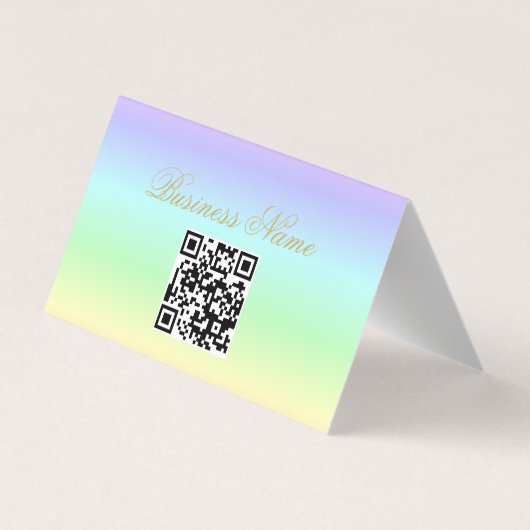 QR-Code-Blue Angel on a rainbow background 名刺 (裏面)