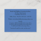 QR Code Blue Grade School Preschool Teacher 名刺 (裏面)