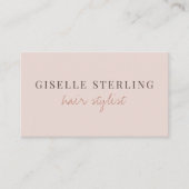 QR Code Blush Pink Hair Stylist 名刺 (正面)