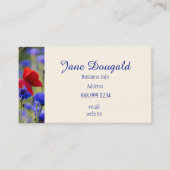 QR Code Bold Floral Botanical Greenery 名刺 (正面)