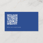 QR code bold modern minimalist professional blue 名刺 (裏面)